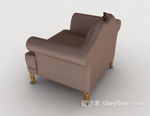 设计本欧式简单单人沙发3d模型下载