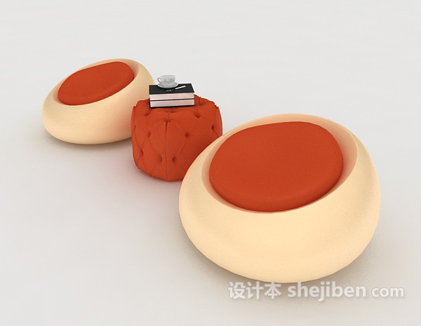 设计本懒人现代简单沙发3d模型下载