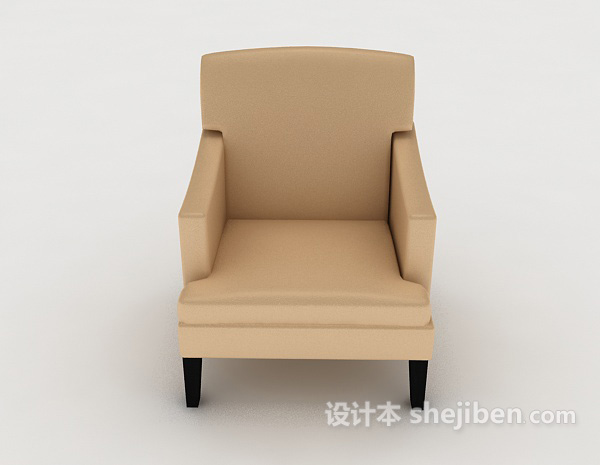 现代风格简单单人沙发3d模型下载