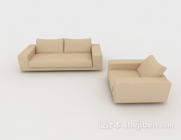 现代风格家居简约休闲组合沙发3d模型下载