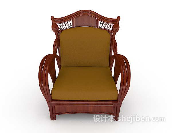 中式风格中式复古椅子3d模型下载