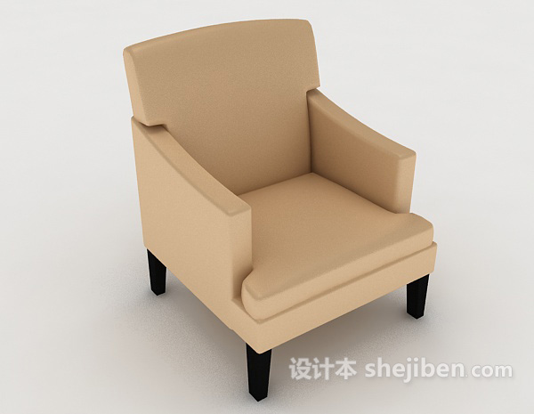 免费简单单人沙发3d模型下载