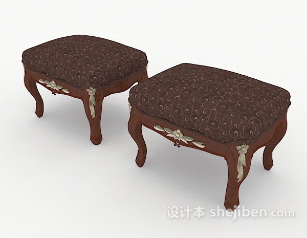 免费欧式沙发凳子3d模型下载