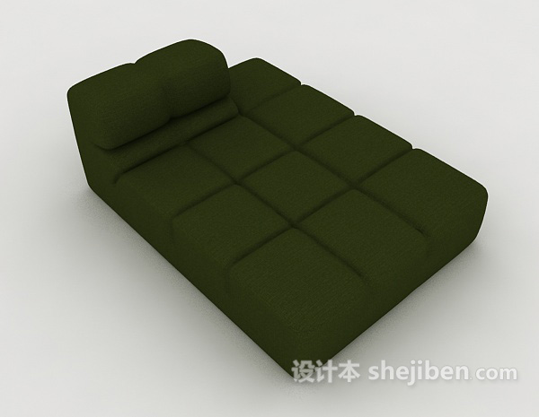 绿色懒人沙发3d模型下载