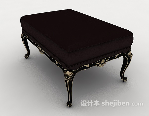设计本欧式花边沙发凳3d模型下载