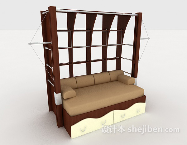 现代风格简单实用居家沙发3d模型下载