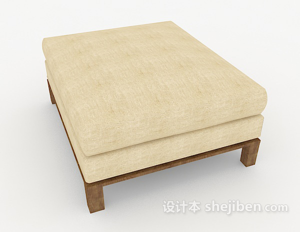 设计本现代简约沙发凳3d模型下载
