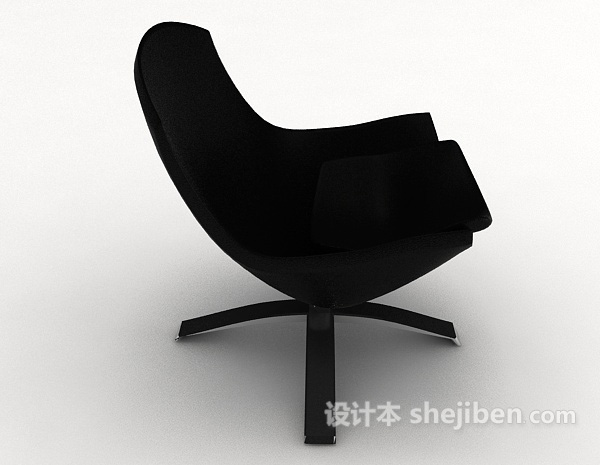 设计本黑色简单蛋椅3d模型下载