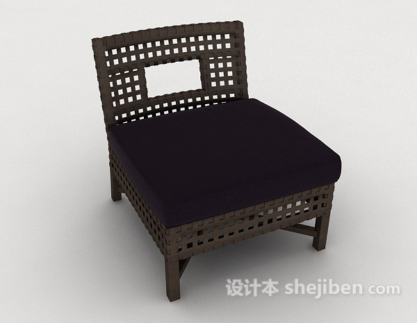 编织单人休闲椅3d模型下载