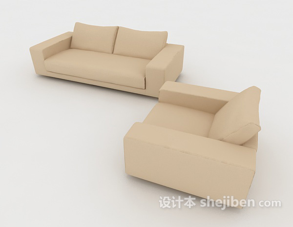 免费家居简约休闲组合沙发3d模型下载