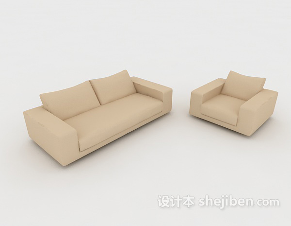 家居简约休闲组合沙发3d模型下载