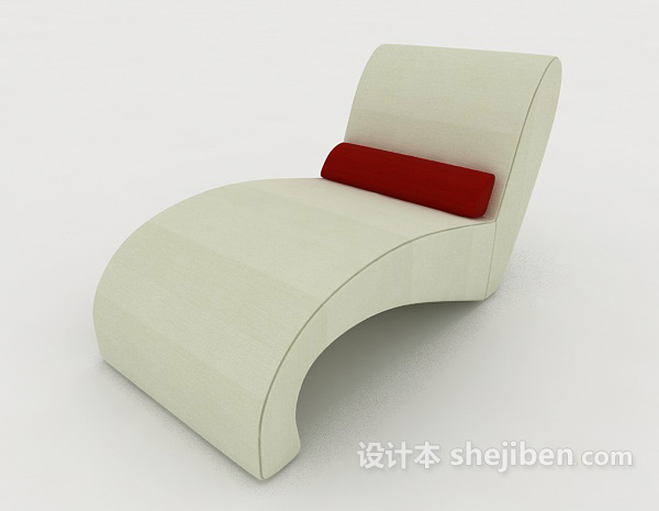 白色个性单人沙发3d模型下载