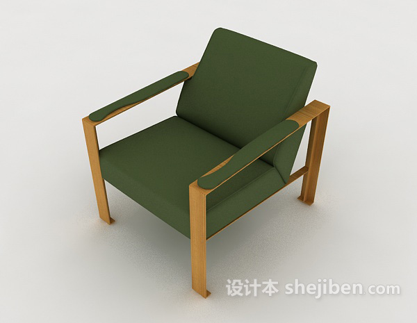 田园简单家居椅3d模型下载