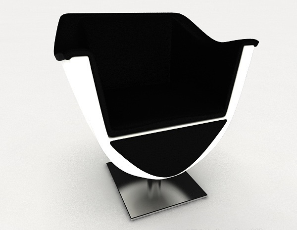 现代风格现代个性黑白沙发3d模型下载