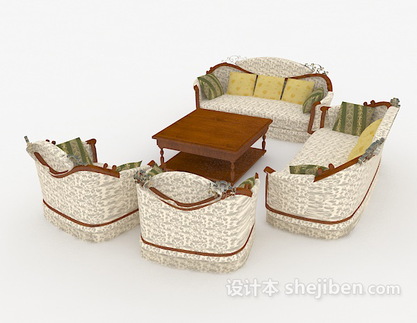 设计本个性家居组合沙发3d模型下载
