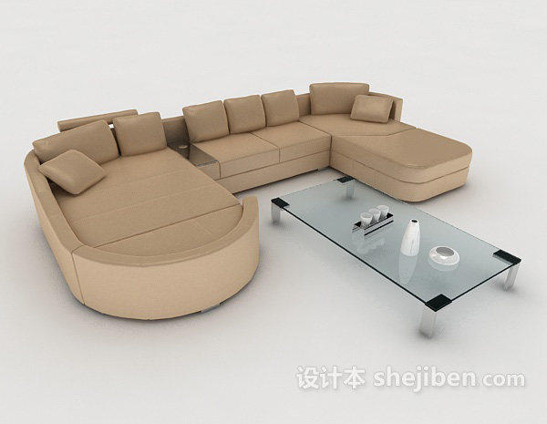 免费家居舒适组合沙发3d模型下载