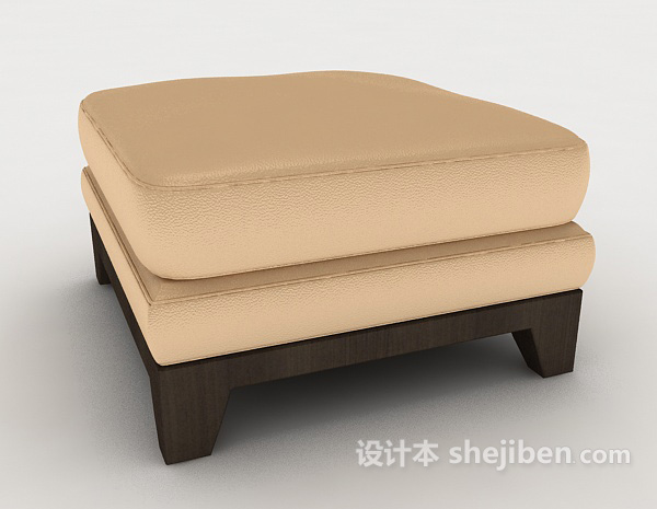 免费新中式简单沙发凳3d模型下载