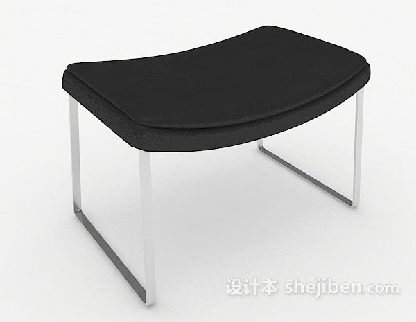 黑色凳子3d模型下载