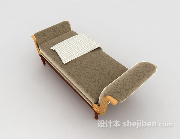 设计本欧式花纹沙发躺椅3d模型下载