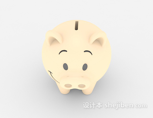小猪储蓄罐3d模型下载