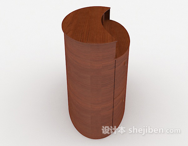 设计本现代简约木质柜子3d模型下载