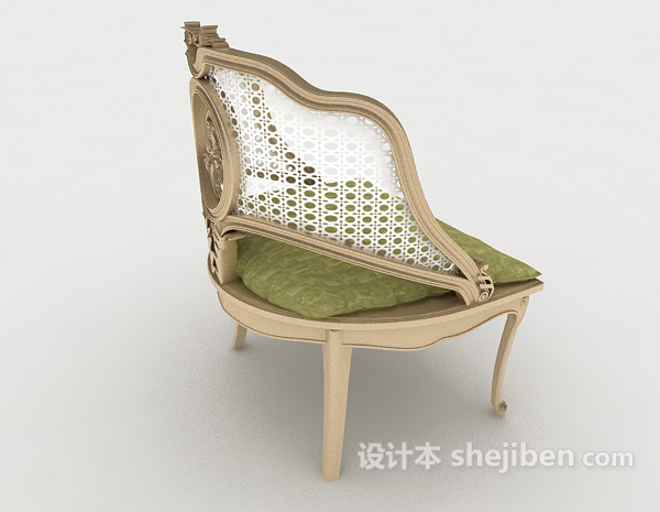 设计本欧式简单梳妆椅3d模型下载