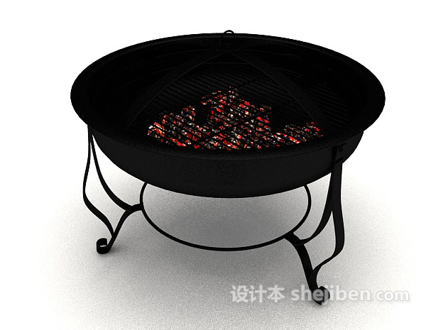 现代风格炭烤炉3d模型下载