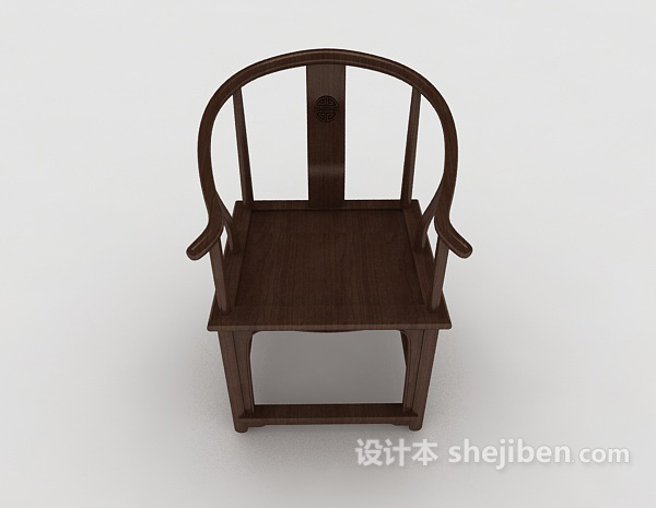 中式风格中式经典单人椅3d模型下载