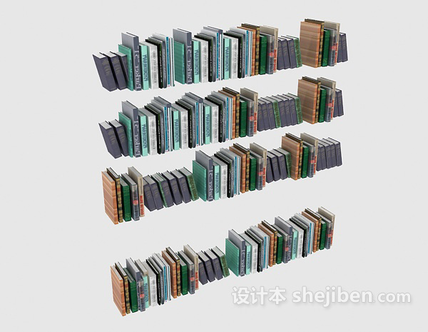 免费收藏书籍3d模型下载