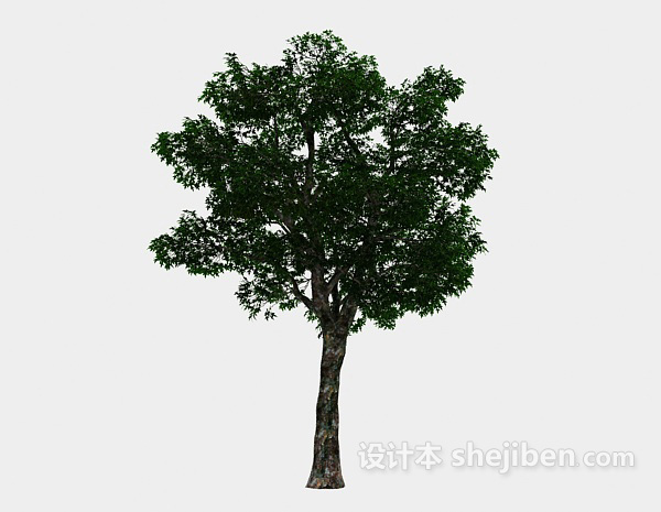 现代风格公园绿树3d模型下载
