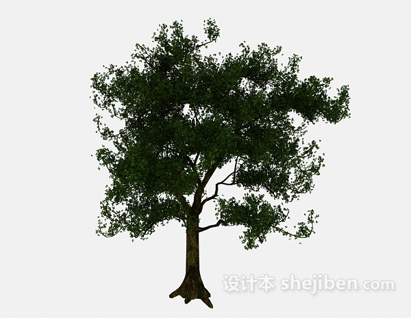 现代风格公园大树3d模型下载