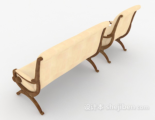 设计本简单欧式沙发凳3d模型下载