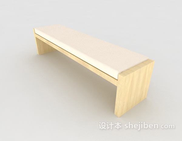 设计本休闲长板凳3d模型下载