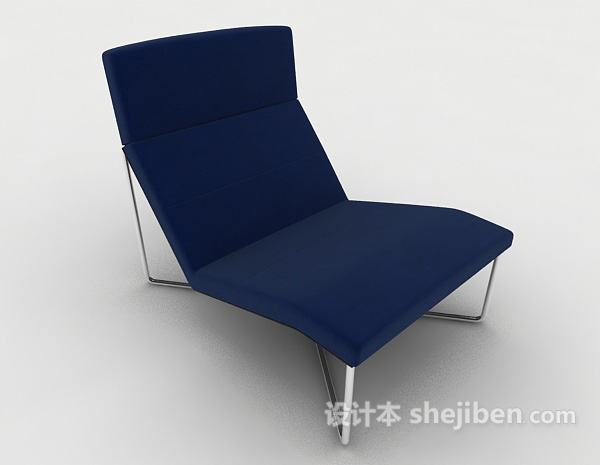 现代风格简单蓝色休闲椅3d模型下载