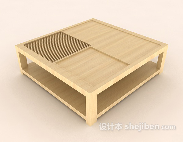 设计本日式家居餐桌3d模型下载