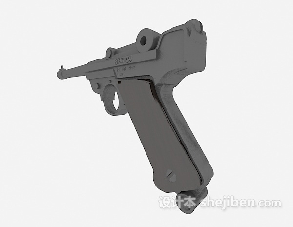 简单冲锋枪3d模型下载