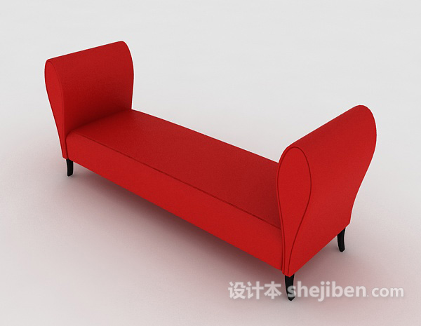 设计本红色居家休闲椅3d模型下载