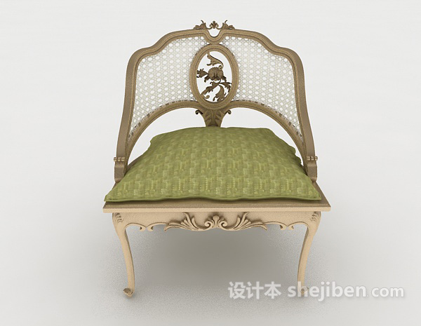 欧式风格欧式简单梳妆椅3d模型下载