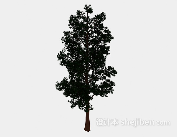现代风格园林大树3d模型下载