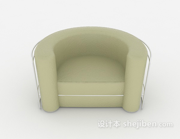 现代风格简单现代单人沙发3d模型下载