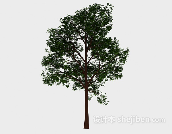 设计本森林绿高树3d模型下载