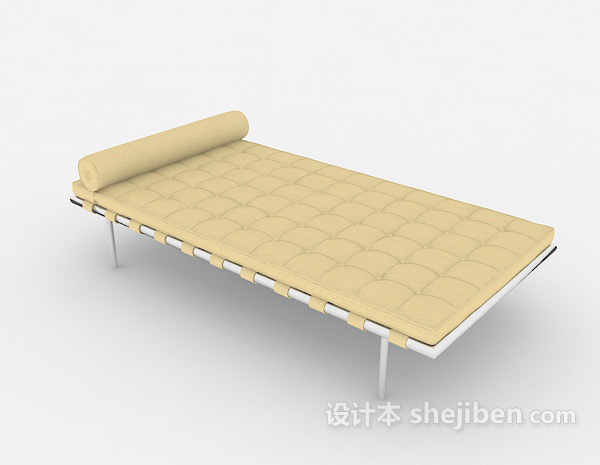 简单单人床3d模型下载