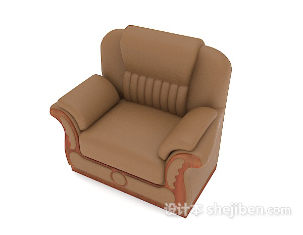 现代风格浅棕色沙发3d模型下载