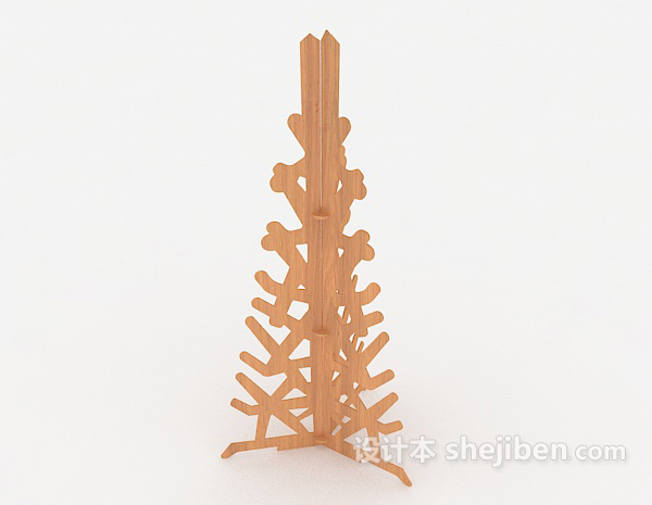 木质圣诞摆设品3d模型下载
