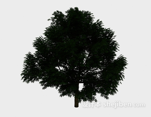 现代风格庭院大树3d模型下载