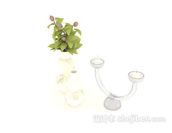 室内装饰小盆栽3d模型下载