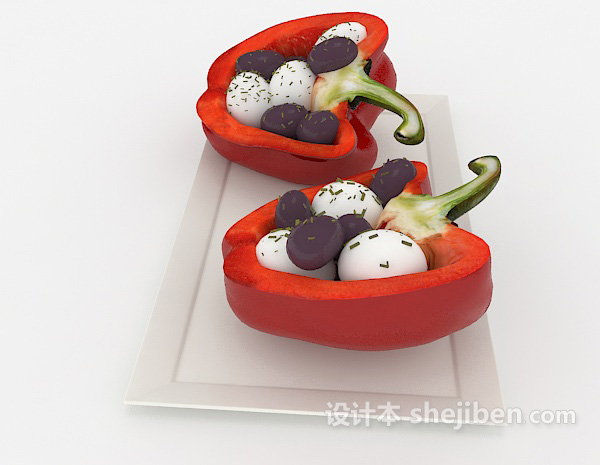 设计本蔬果小吃3d模型下载