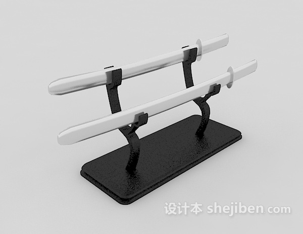 日本武士刀3d模型下载