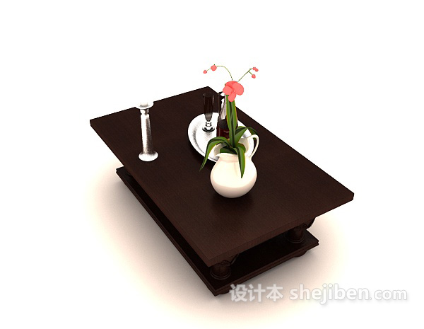 设计本新中式小茶几3d模型下载