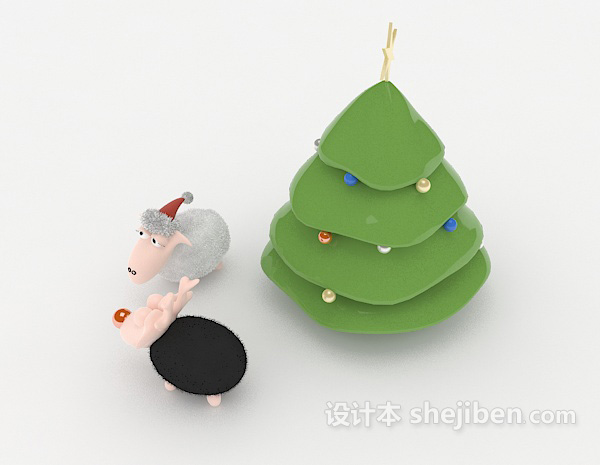 设计本圣诞小饰品3d模型下载
